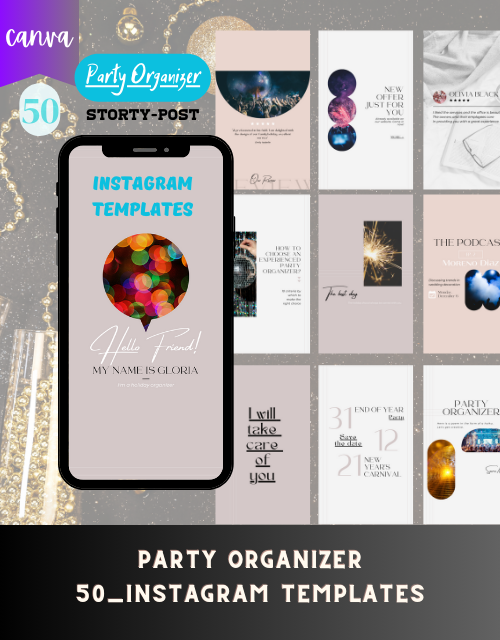 Party Organizer Canva Templates